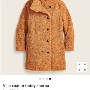 J Crew Villa Sherpa Teddy coat
